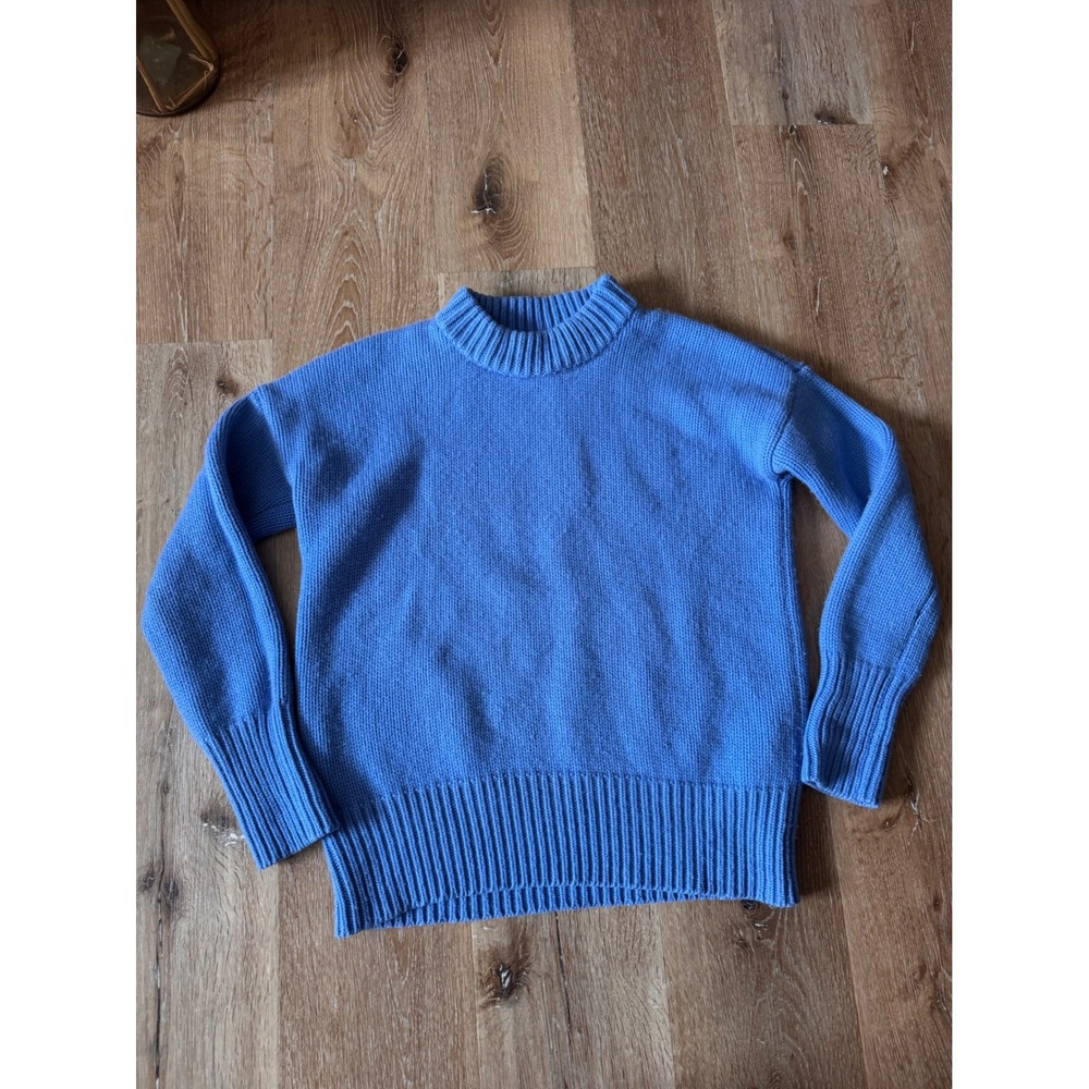 La Ligne Marin Sweater Blue Wool Cashmere Chunky Knit Crewneck Size XS - Picture 2 of 9